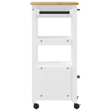 vidaXL Τρόλεϊ Κουζίνας MONZA 48x40x88,5cm από Μασίφ Ξύλο Πεύκου 1 τεμ.