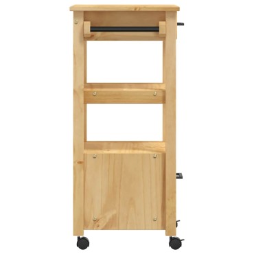 vidaXL Τρόλεϊ Κουζίνας MONZA 48x40x88,5cm από Μασίφ Ξύλο Πεύκου 1 τεμ.