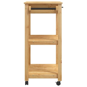 vidaXL Τρόλεϊ Κουζίνας MONZA 84x40x88,5cm από Μασίφ Ξύλο Πεύκου 1 τεμ.