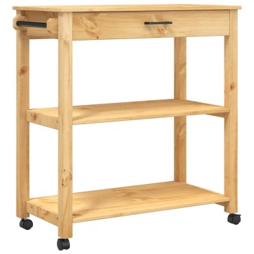 vidaXL Τρόλεϊ Κουζίνας MONZA 84x40x88,5cm από Μασίφ Ξύλο Πεύκου 1 τεμ.