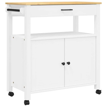 vidaXL Τρόλεϊ Κουζίνας MONZA 84x40x88,5cm από Μασίφ Ξύλο Πεύκου 1 τεμ.