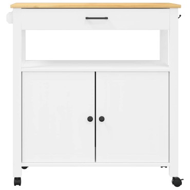 vidaXL Τρόλεϊ Κουζίνας MONZA 84x40x88,5cm από Μασίφ Ξύλο Πεύκου 1 τεμ.