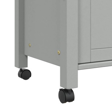 vidaXL Τρόλεϊ Κουζίνας MONZA 84x40x88,5cm Γκρι από Μασίφ Ξύλο Πεύκου 1 τεμ.