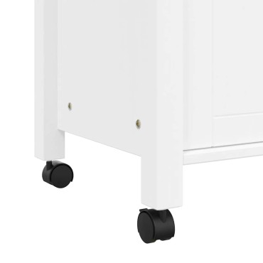vidaXL Τρόλεϊ Κουζίνας MONZA 84x40x88,5cm Λευκό από Μασίφ Ξύλο Πεύκου 1 τεμ.