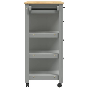 vidaXL Τρόλεϊ Κουζίνας MONZA 84x40x88,5cm από Μασίφ Ξύλο Πεύκου 1 τεμ.