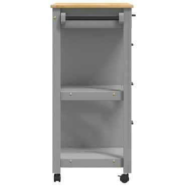 vidaXL Τρόλεϊ Κουζίνας MONZA 84x40x88,5cm από Μασίφ Ξύλο Πεύκου 1 τεμ.