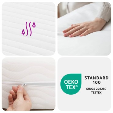 vidaXL Στρώμα Αφρού Σκληρότητα H2 H3 Λευκό 80x210cm 1 τεμ. - Μονό