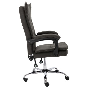 vidaXL Καρέκλα Γραφείου Γκρι Υφασμάτινη 64x68x(113-120)cm 1 τεμ.