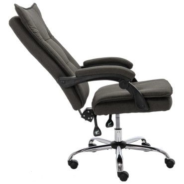 vidaXL Καρέκλα Γραφείου Γκρι Υφασμάτινη 64x68x(113-120)cm 1 τεμ.