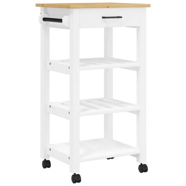 vidaXL Τρόλεϊ Κουζίνας MONZA 48x40x88,5cm από Μασίφ Ξύλο Πεύκου 1 τεμ.