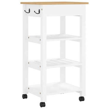 vidaXL Τρόλεϊ Κουζίνας MONZA 48x40x88,5cm από Μασίφ Ξύλο Πεύκου 1 τεμ.