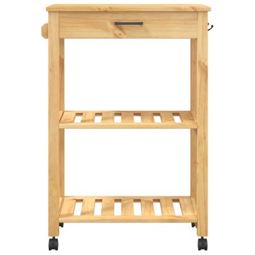 vidaXL Τρόλεϊ Κουζίνας MONZA 60x40x88,5cm από Μασίφ Ξύλο Πεύκου 1 τεμ.