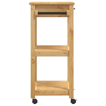 vidaXL Τρόλεϊ Κουζίνας MONZA 60x40x88,5cm από Μασίφ Ξύλο Πεύκου 1 τεμ.