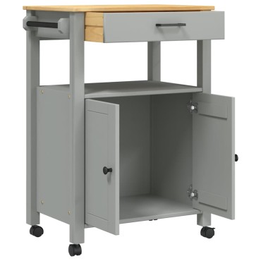 vidaXL Τρόλεϊ Κουζίνας MONZA 60x40x88,5cm από Μασίφ Ξύλο Πεύκου 1 τεμ.