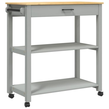 vidaXL Τρόλεϊ Κουζίνας MONZA 84x40x88,5cm από Μασίφ Ξύλο Πεύκου 1 τεμ.