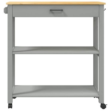vidaXL Τρόλεϊ Κουζίνας MONZA 84x40x88,5cm από Μασίφ Ξύλο Πεύκου 1 τεμ.