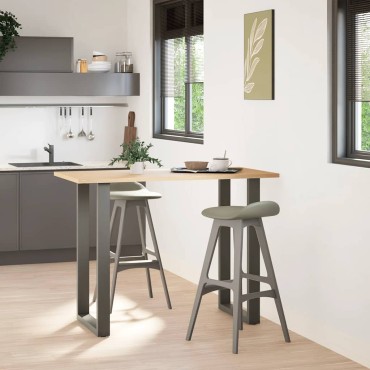 vidaXL Πόδια Τραπεζιού Μπαρ σε Σχήμα U, 2 τεμ. Ανθρακί 60x(100-101)cm Ατσάλι