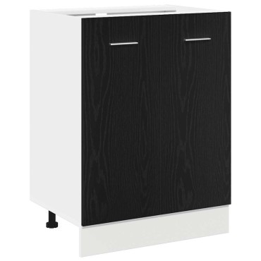 vidaXL Κάτω Ντουλάπι Μαύρη Δρυς 60x46x81,5cm Ξυλοκατασκευασμένο