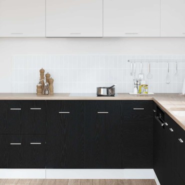 vidaXL Ντουλάπι Κάτω Νεροχύτη Μαύρη Δρυς 80x46x81,5cm Συνθετικό Ξύλο 1 τεμ.