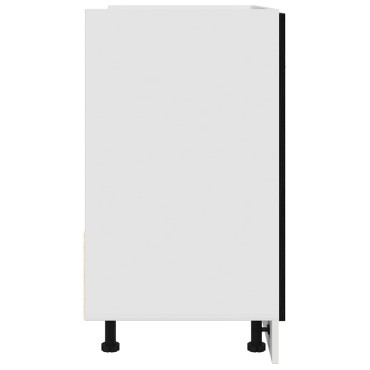 vidaXL Ντουλάπι Κάτω Νεροχύτη Μαύρη Δρυς 80x46x81,5cm Συνθετικό Ξύλο 1 τεμ.