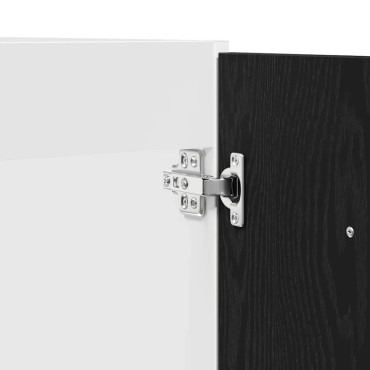 vidaXL Ντουλάπι Κάτω Νεροχύτη Μαύρη Δρυς 80x46x81,5cm Συνθετικό Ξύλο 1 τεμ.