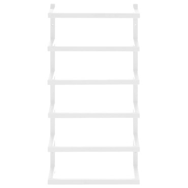 vidaXL Βάση για Πετσέτες Επιτοίχια Λευκή 24 x 12 x 48 εκ. Ατσάλινη