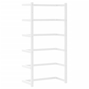 vidaXL Βάση για Πετσέτες Επιτοίχια Λευκή 24 x 12 x 48 εκ. Ατσάλινη