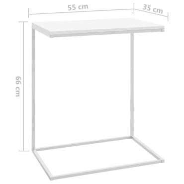 vidaXL Τραπέζι Βοηθητικό Λευκό 55x35x66cm από Επεξεργασμένο Ξύλο 1 τεμ.