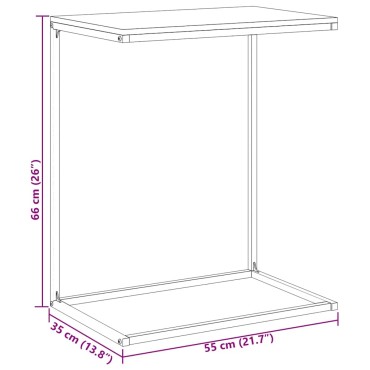 vidaXL Τραπέζι Βοηθητικό Λευκό 55x35x66cm από Επεξεργασμένο Ξύλο 1 τεμ.