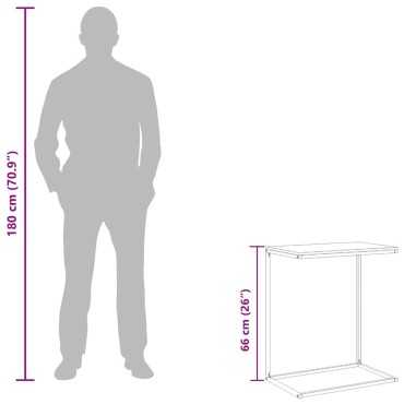 vidaXL Τραπέζι Βοηθητικό Λευκό 55x35x66cm από Επεξεργασμένο Ξύλο 1 τεμ.