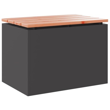 vidaXL Παγκάκι κήπου Μαύρο 60x40x43 εκ 1 τεμ.