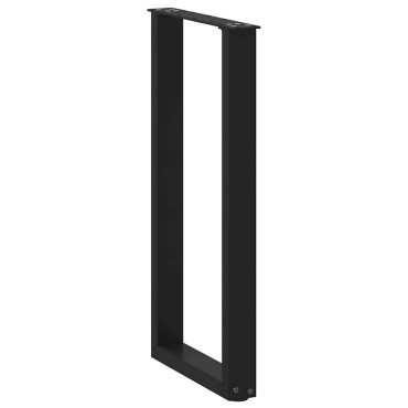 vidaXL Πόδια Κονσόλας σε Σχήμα U 2 τεμ. Μαύρο 28x(72-73)cm Ατσάλι
