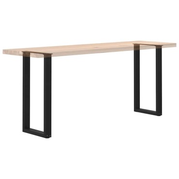 vidaXL Πόδια Κονσόλας σε Σχήμα U 2 τεμ. Μαύρο 28x(72-73)cm Ατσάλι