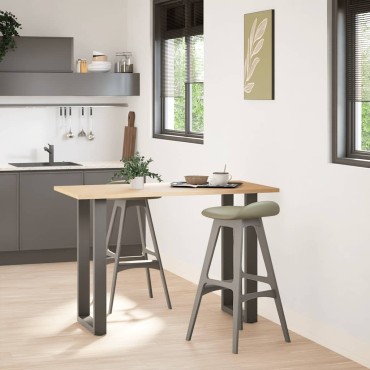 vidaXL Πόδια Τραπεζιού Μπαρ σε Σχήμα U 2 τεμ. Ανθρακί 50x(90-91)cm Ατσάλι