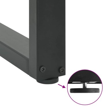 vidaXL Πόδια Τραπεζιού Μπαρ σε Σχήμα U 2 τεμ. Ανθρακί 50x(90-91)cm Ατσάλι