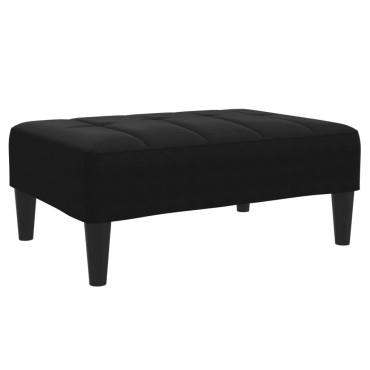 vidaXL Υποπόδιο Μαύρο 77x55x31cm Βελούδινο 1 τεμ.