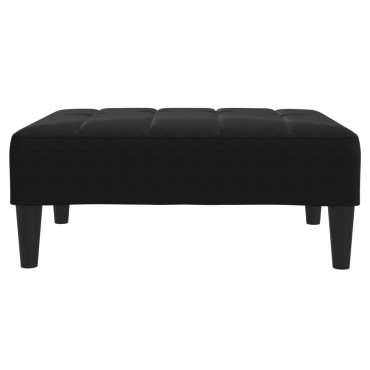 vidaXL Υποπόδιο Μαύρο 77x55x31cm Βελούδινο 1 τεμ.