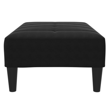 vidaXL Υποπόδιο Μαύρο 77x55x31cm Βελούδινο 1 τεμ.