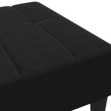 vidaXL Υποπόδιο Μαύρο 77x55x31cm Βελούδινο 1 τεμ.