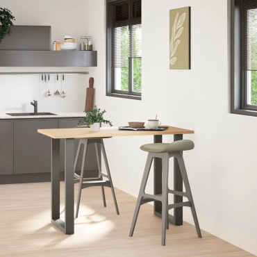 vidaXL Πόδια Τραπεζιού Μπαρ σε Σχήμα U 2 τεμ. Ανθρακί 60x(90-91)cm Ατσάλι