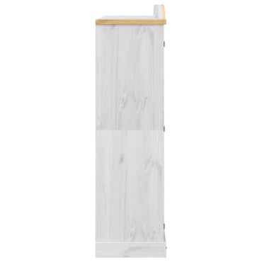 vidaXL Ντουλάπα Corona Λευκό 194x52x186cm από Μασίφ Ξύλο Πεύκου 1 τεμ.