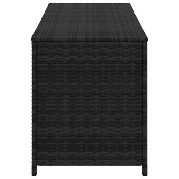 vidaXL Κουτί Αποθήκευσης Κήπου Μαύρο 150x50x60cm από Συνθετικό Ρατάν 1 τεμ.