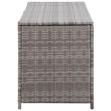 vidaXL Κουτί Αποθήκευσης Κήπου Γκρι 150x50x60cm από Συνθετικό Ρατάν 1 τεμ.