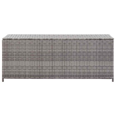 vidaXL Κουτί Αποθήκευσης Κήπου Γκρι 150x50x60cm από Συνθετικό Ρατάν 1 τεμ.