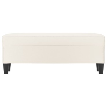 vidaXL Πάγκος Κρεμ 100x35x41cm από Συνθετικό Δέρμα 1 τεμ.