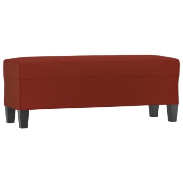 vidaXL Πάγκος Μπορντό 100x35x41cm Υφασμάτινος 1 τεμ.