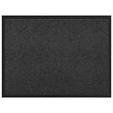 vidaXL Χαλάκι Εξώπορτας Ανθρακί 60 x 40 x 1.2 εκ. Ύφασμα τέντι