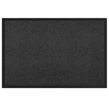 vidaXL Χαλάκι Εξώπορτας Ανθρακί 60 x 40 x 1.2 εκ. Ύφασμα τέντι