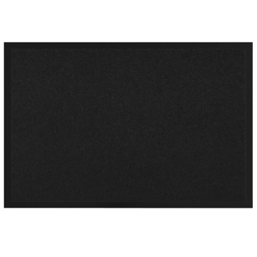 vidaXL Χαλάκι Εξώπορτας Μαύρο 60 x 40 x 1.2 εκ. Ύφασμα τέντι