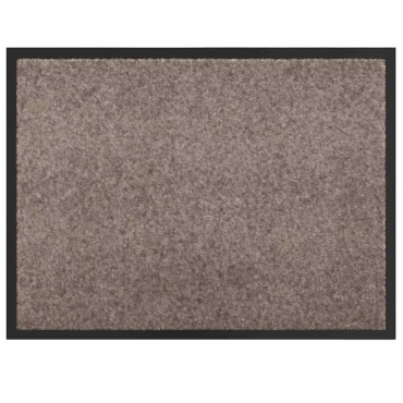 vidaXL Χαλάκι Εξώπορτας Μπεζ 60 x 40 x 1.2 εκ. Ύφασμα τέντι